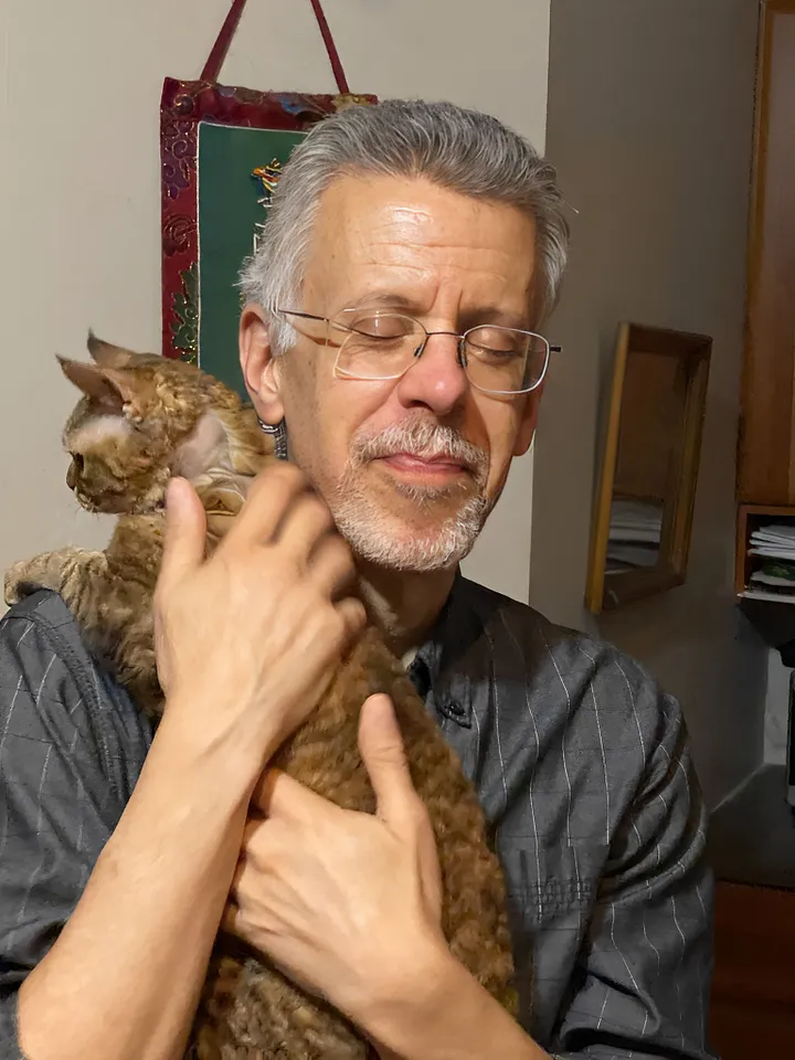 Dr. Jeff with a cat